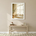 White Mirror for Bathroom, Rectangle Rustic 30 x 36 inch Vanity Mirror for Wall - Image 7