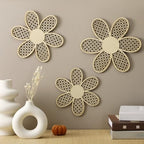 Maitys 3 Pcs Boho Daisy Flower Wall Decor Nursery Art, Wooden Color by Maitys