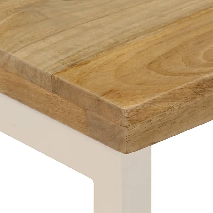 Solid Mango Wood Coffee Table 39.4"x19.7"x13.8" Rectangular Accent Table - Image 7