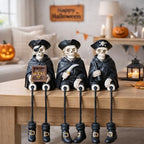 Dlfghos Halloween Skeleton Decor Set of 3 Pirate Skeleton Figurines Halloween Indoor Decorations Statue Skull Figurine Home Decor for Coffee Table Desk Bookshelf Mantel Gifts - Image 3