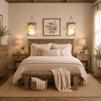 Farmhouse Mason Jar Wall Sconces Set of 2, Rustic Gray Decor - Image 3