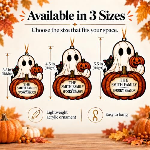 Halloween Decor, Halloween Ornaments for Tree, Personalized Family Ornament - Image 2