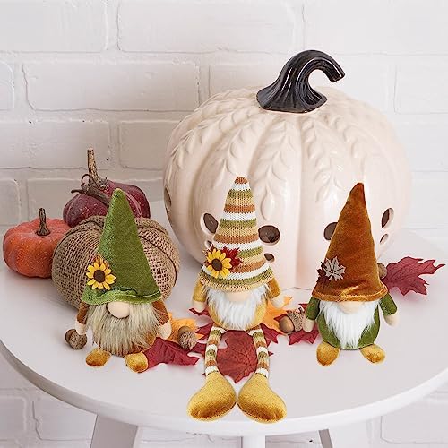 DAZONGE 3PCS Gnome Plush for Fall Decor, Harvest Gnomes Tiered Tray Decor - Image 5