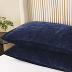 CaliTime Decorative Standard Throw Pillow Covers 26 X 20 Inches Navy Blue | - Image 3