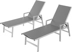 Patio Chaise Lounge Chair Outdoor Set of 2 by Vexwalx