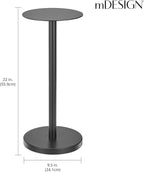 mDesign Glass Top Side/End Drink Table - Image 3