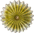 Metal Wall Sculpture, 11.4'' Vintage Yellow Gold Sunburst Wall Art Decor by Picfarce