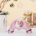 Heart Hand Sculpture, Pink Home Decor Aesthetics for Room Shelf Coffee Table Dining Table Centerpiece, Birthday Gift and Memorial Gift for Women, Girlfriend Girls Mom. - Image 3