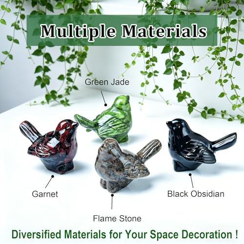 Black Obsidian Crystal Bird Figurine, Bird & Animal Home Decor - Image 5