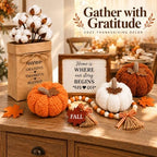 Thanksgiving Decor Set, Fall Decorations for Home with Pumpkins - Image 3