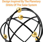 4.5" Modern Geometric Table Decor, Metal Decorative Sphere with Gold Balls - Image 3