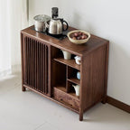 Nightstand Sofa Table Chinese Tea Cabinet Wooden Sofa Side Table Zen Simple - Image 5
