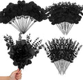 Giegxin 90 Pcs Mixed Artificial Eucalyptus Leaves Stems Bulk Black by Giegxin