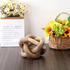 Yalikop 3 Link Wood Knot Decor Rustic Table Shelf Accents, Acacia Wood - Image 6