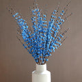 OUKEYI 8 Pcs 29.5“ Long Artificial Jasmine Flowers Tall Fake Flower Bouquet Faux Jasmine Plants Dry Branches for Wedding Home Party Office Party DIY Decor (Sky Blue), OUKEYI-100882 by OUKEYI