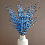 OUKEYI 8 Pcs 29.5“ Long Artificial Jasmine Flowers Tall Fake Flower Bouquet Faux Jasmine Plants Dry Branches for Wedding Home Party Office Party DIY Decor (Sky Blue), OUKEYI-100882 by OUKEYI