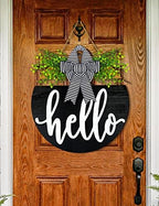 17 inch Rustic Welcome Sign with Bow and 3D Letters for Front Door - Image 6