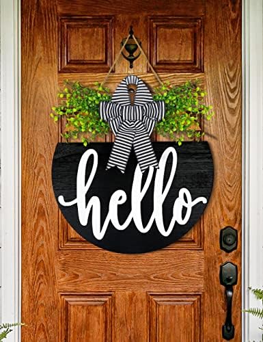 17 inch Rustic Welcome Sign with Bow and 3D Letters for Front Door - Image 6