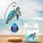 Christmas Birthday Gifts for Mom from Daughter Son - Mini Positive Turtle Gifts for New Bonus Step Mom Mama Mother in Law - I Love You Cute Stuff Things Stocking Stuffers for Moms - Turtle Desk Decor by Hanatoca