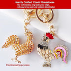 Chicken Ornaments for Christmas Tree, Rooster Ornament, Metal Rooster with Rhinestone Decor - Funny Chicken Gifts for Women, Chickens Lady Themed Chicken Lovers Owner Gifts - Image 4