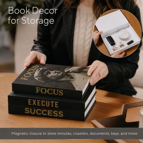 Motivational Decorative Books Set of 3 - Faux Books for Home Office Decor - Image 2