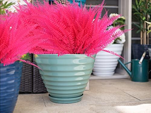 RECUTMS Artificial Boston Ferns, 6 Bundles Faux Greenery Ferns - Image 5