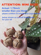 Elkpruu 10PCS Mini Orbs Decorative Balls for Centerpiece Bowls, Christmas Decorative Rope Balls for Bowls, Vase Filler, Decorative Bowl fillers for Farmehouse Coastal Nautical Table Decor - Image 2