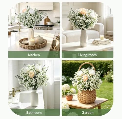 30 Pcs Babys Breath Artificial Flowers,Baby Breath Flowers Artificial Bulk - Image 6