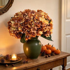 Kimura's Cabin 6Pcs Hydrangea Artificial Flowers Fall Flower,Autumn Yellow - Image 4