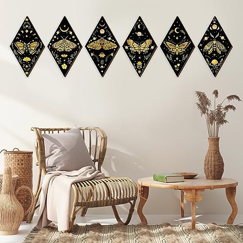 Sintuff 6 Pcs Halloween Gothic Butterfly Witch Wall Decor Art - Image 4