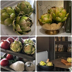 3Pcs Faux Artichokes, Bowl Filler Decor for Home Kitchen, Purple - Image 5