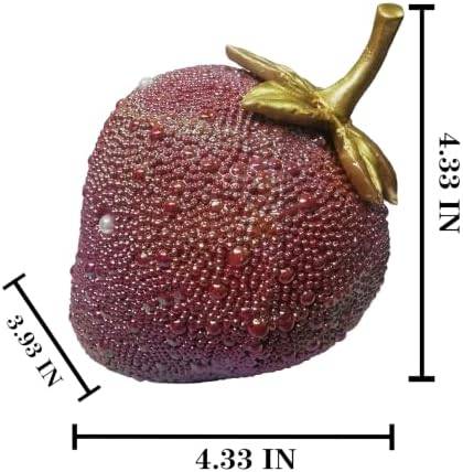 Colorful Fruit Figurine Resin Strawberry Statue Home Kitchen Decor - Image 4