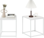 Furinno CAMNUS Side Table Set of 2, Metal Frame End Table, Square Open Frame - Image 4