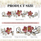 Wesiti Metal Flower Wall Art Decor Vintage Wrought Scroll, Pink - Image 2