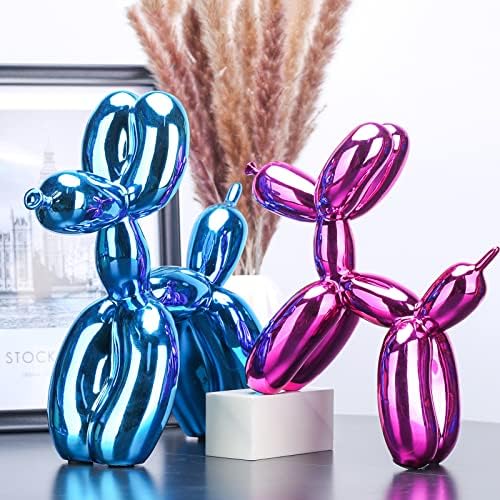 Blue Balloon Dog Decor,Balloon Animal Decor,Shelf Decor Preppy Room Decor,Cute Statue Home Decor, Bedroom Modern Sculpture Desk Decor,Office Gold Decorations Small Figurines - Image 2