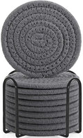 Woven Drink Coasters with Holder, Coasters for Drinks Set of 10 by ABenkle