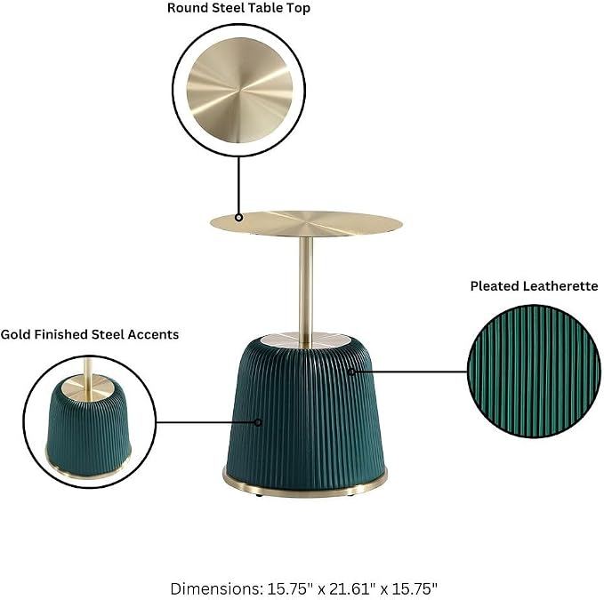 Manhattan Comfort Anderson Modern 15.75" Round End Tables 1.0 - Image 4