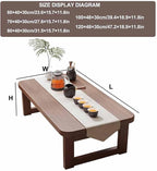 31.5in Japanese Floor Table, Vintage Tea Table Low Table, Rectangular Style - Image 3