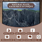 Slate Coasters Set of 8 with Metal Holder, Modern Stone Coasters for Drinks - Image 3