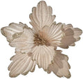 10 PCS Glitter Poinsettias, 8.7" Artificial Christmas Flowers, Champagne by FuleHouzz