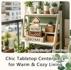 Farmhouse Tiered Tray Decor, 4pcs Home Sweet Home Table Decor - Image 5