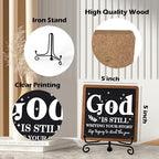 Home Decor, Farmhouse Shelf Decor For Living Room, Boho Aesthetic Table Decorations, Christian Gifts For Women Men, Entryway Tv Stand Fireplace Mantle Coffee Table Decoration (story-02) - Image 2