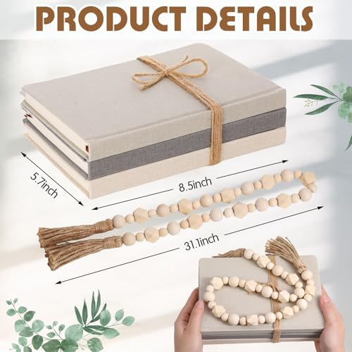 Feifeiya 3 Pieces Faux Decorative Books Set for Home Decor,Classical Grey - Image 2