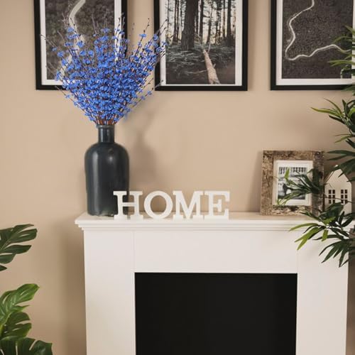 10Pcs Blue Jasmine Flowers 29.5" Artificial Pussy Willow Branches for Vase - Image 7