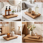 Wood Pedestal Stand Riser for Bathroom Tray Kitchen Sink Counter Decor Tray - Image 7