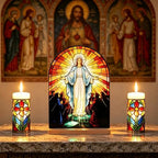 KOMI Catholic Icon Virgin Mary Stand Ornament Statue Acrylic Home Altar Decor Christian Gifts - Image 5
