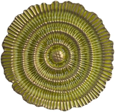 Metal Wall Sculpture, 10'' Round Textured Radiant Sunburst Wall Decor by Picfarce