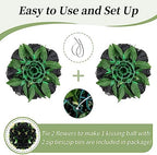 BLOSMON Black Rose Artificial Flower Balls for Wedding Centerpieces, 6 Pcs - Image 4