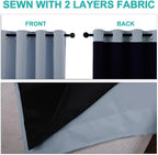 NICETOWN Full Shade Curtain Panels, Vintage Blue, Pair of Thermal Insulated & - Image 5