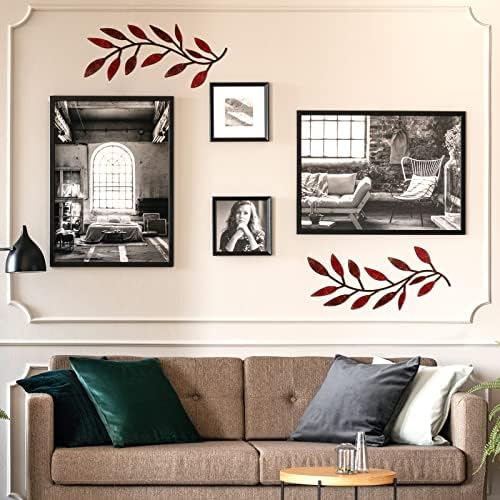 Zhengmy 2 Pcs Metal Leaf Wall Art Vine Branch Decor,Autumn Color - Image 3